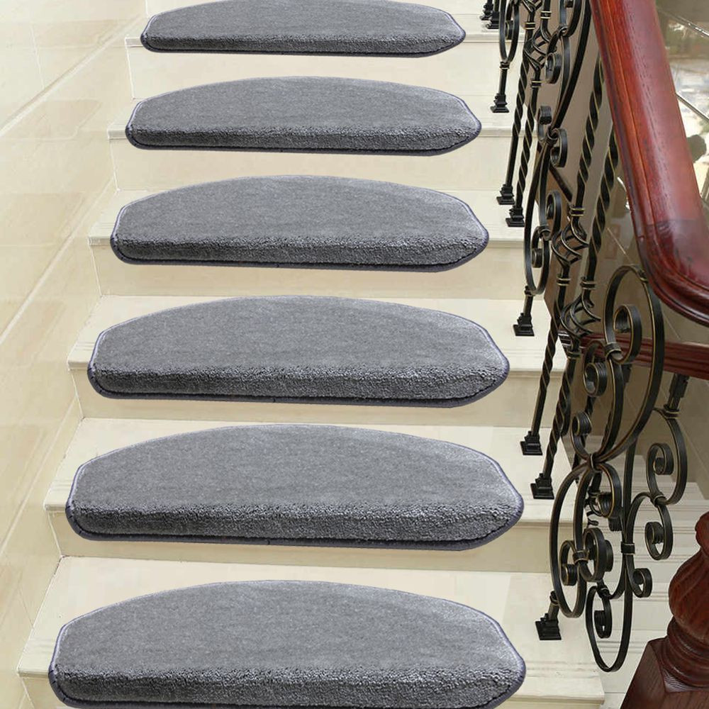 Gri Kendinden Yapışkanlı Merdiven Basamak Paspası / Halısı