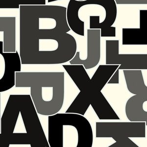 MyFloor Alphabet Alfabe Desenli Yoğun Trafik Pvc Yer Kaplaması