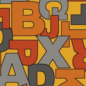 MyFloor Alphabet Alfabe Desenli Yoğun Trafik Pvc Yer Kaplaması